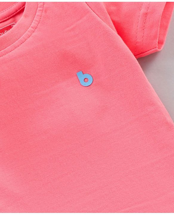 Babyhug Half Sleeves Solid T-Shirt - Pink