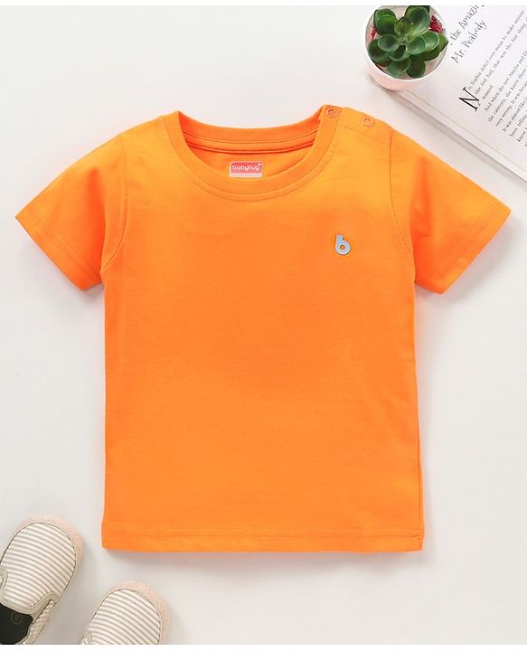 Babyhug Half Sleeves Solid T-Shirt - Pink
