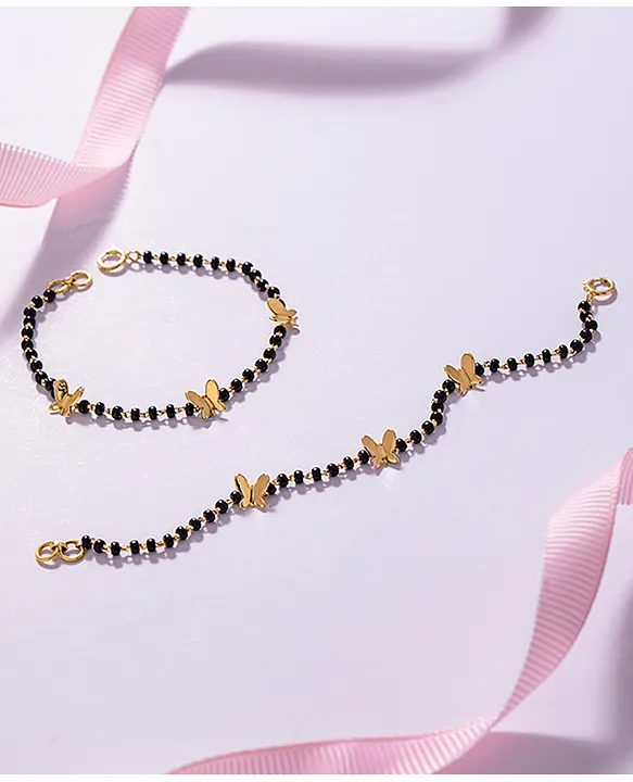Explore 22KT Gold Black Beaded Bracelet - Shop at Bhima Gold Online!