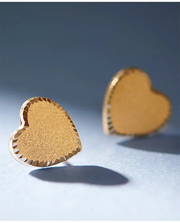 Buy Petite Heart Kids' Diamond Earrings Online | CaratLane