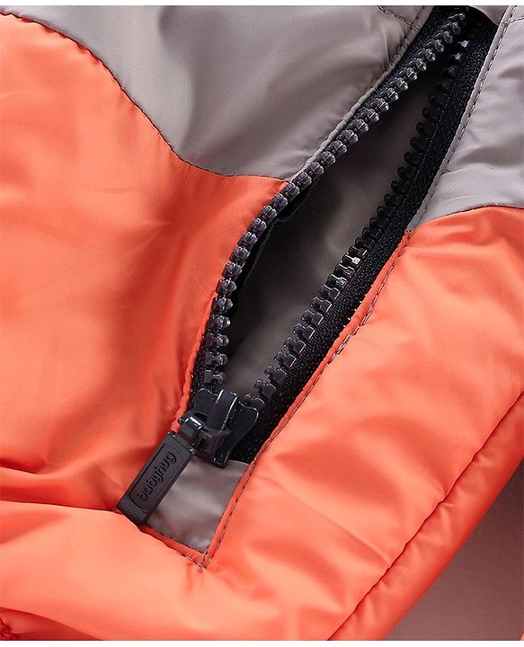 Babyhug Full Sleeves Color Block Quilted Jacket - Multicolour