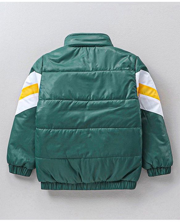 Babyhug Full Sleeves Color Block Hooded Jacket - Multicolor