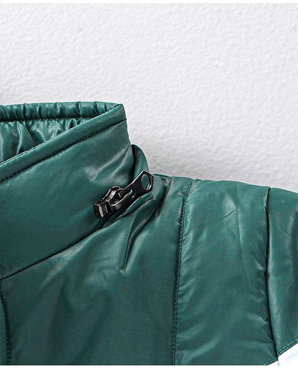 Babyhug Full Sleeves Color Block Hooded Jacket - Multicolor