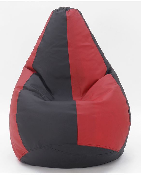 Pine Kids Sofa Bean Bag Without Beans - Red Black