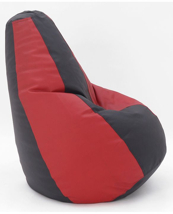 Pine Kids Sofa Bean Bag Without Beans - Red Black