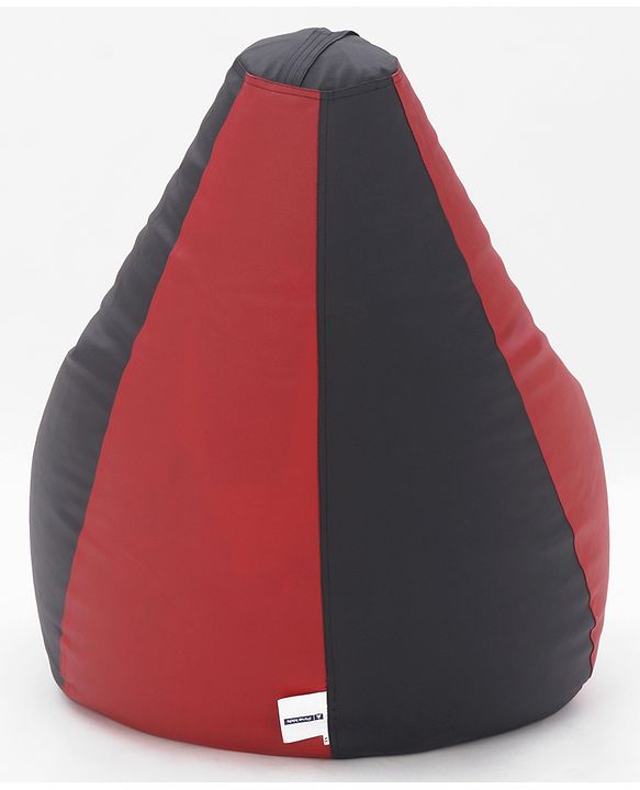 Pine Kids Sofa Bean Bag Without Beans - Red Black