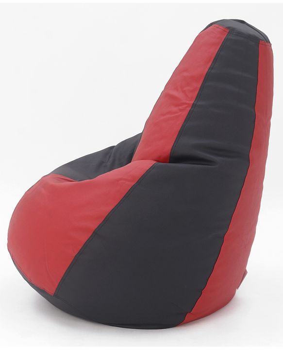 Pine Kids Sofa Bean Bag Without Beans - Red Black