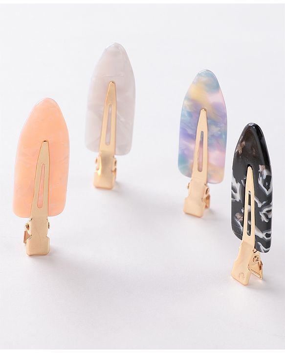 Pine Kids Printed Free Size Hair Pins Pack of 4 - Multicolor