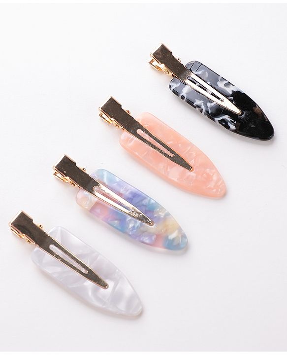 Pine Kids Printed Free Size Hair Pins Pack of 4 - Multicolor
