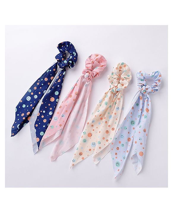 Babyhug Scrunchies Pack of 4 - Multicolour
