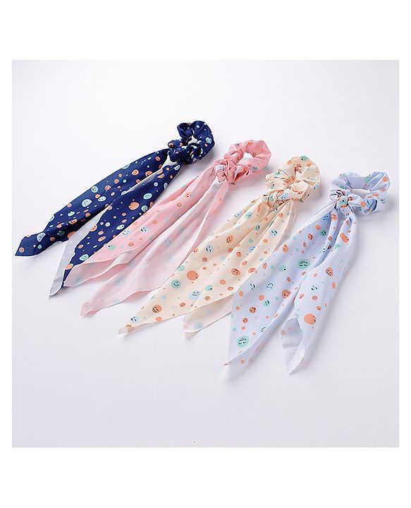 Babyhug Scrunchies Pack of 4 - Multicolour