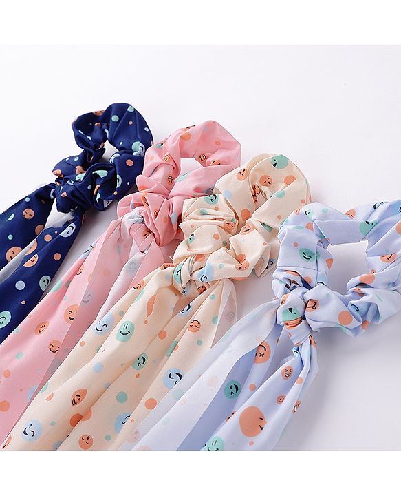 Babyhug Scrunchies Pack of 4 - Multicolour