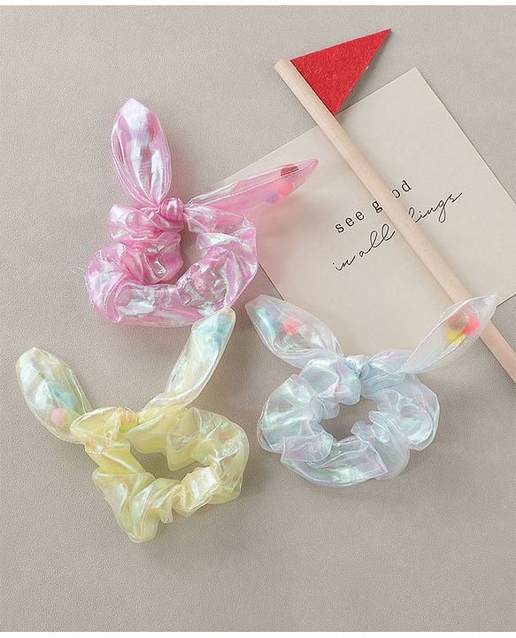 Babyhug Rubber Bands Knot Design Pack Of 3 - Multicolor