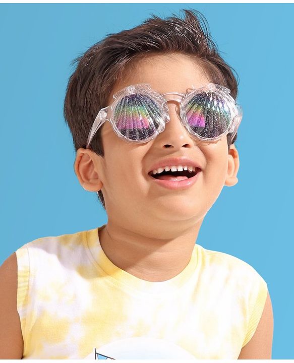 Babyhug Free Size Shell Shape Sunglasses - White