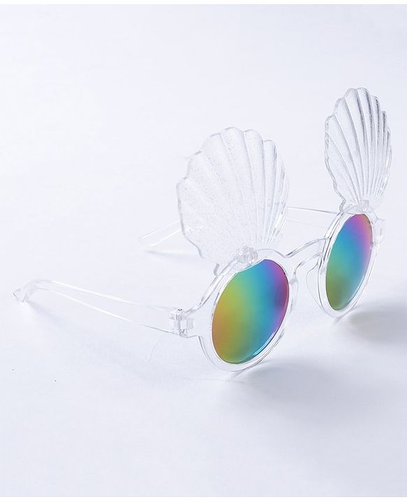 Babyhug Free Size Shell Shape Sunglasses - White