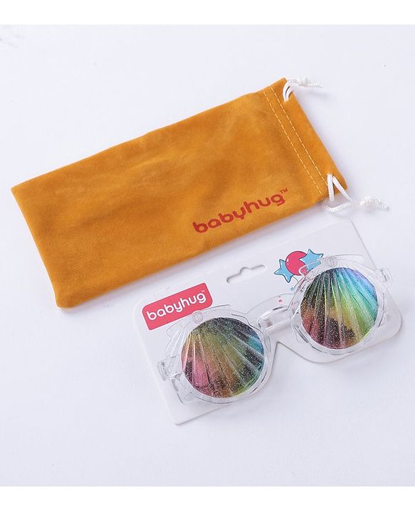 Babyhug Free Size Shell Shape Sunglasses - White