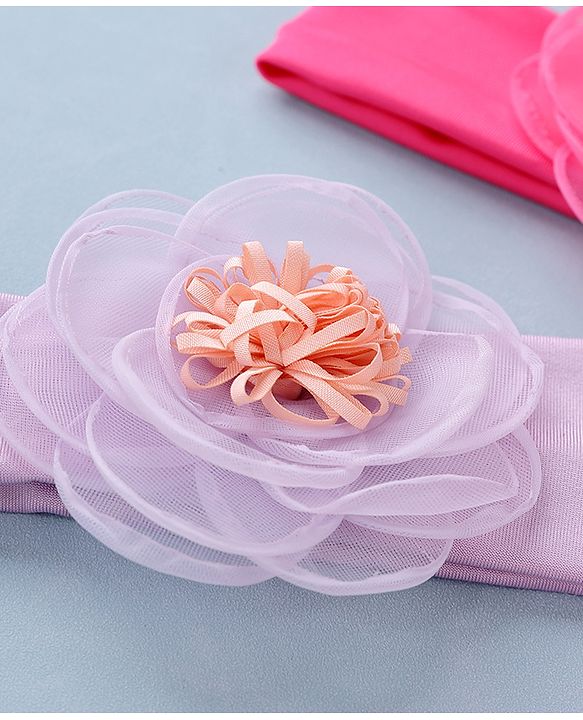 Babyhug Flower Headbands Pack Of 3 - Pink