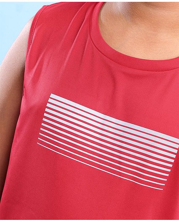 Pine Active Sleeveless Strip Print T-Shirt - Multicolor