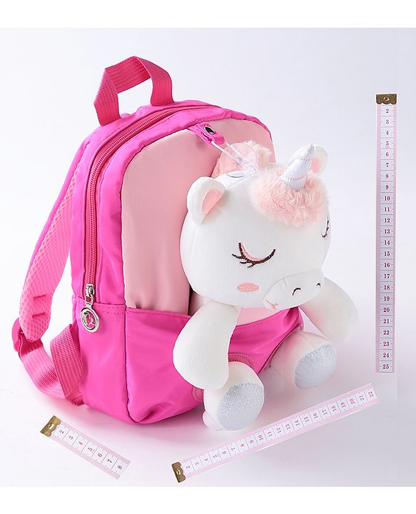 Babyhug Unicorn Soft Toy Backpack - Fuchsia