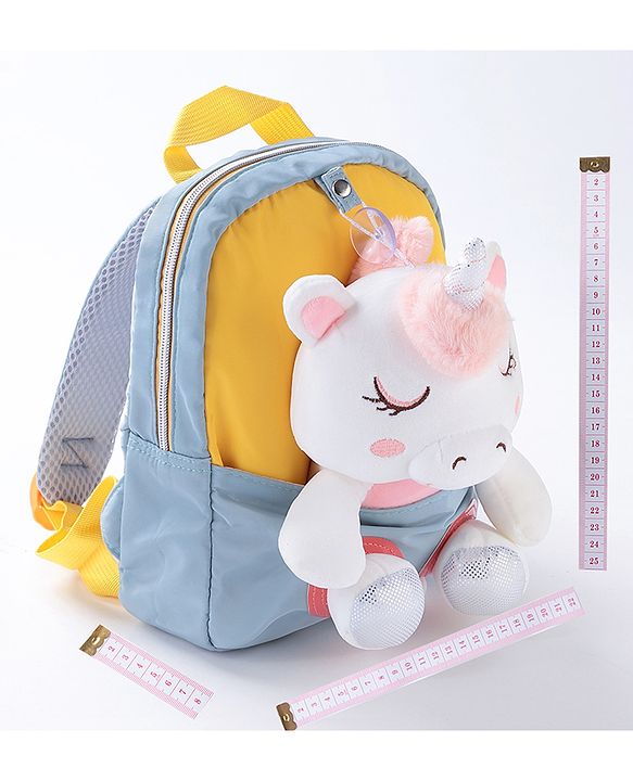 Babyhug Unicorn Soft Toy Backpack - Yellow