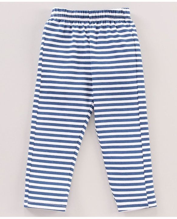 Babyhug Cotton Knit Short Sleeves Night Suit Owl Print - Navy