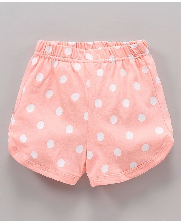 Babyhug Half Sleeves Night Suit Animal Print - Peach