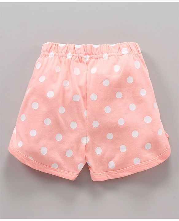 Babyhug Half Sleeves Night Suit Animal Print - Peach
