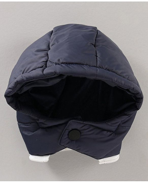 Babyhug Full Sleeves Hooded Fashion Heavy Winter Color Blocked Jacket - Blue