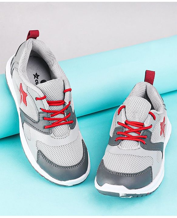 Cute Walk by Babyhug Slip On Color Block Sneakers - Grey