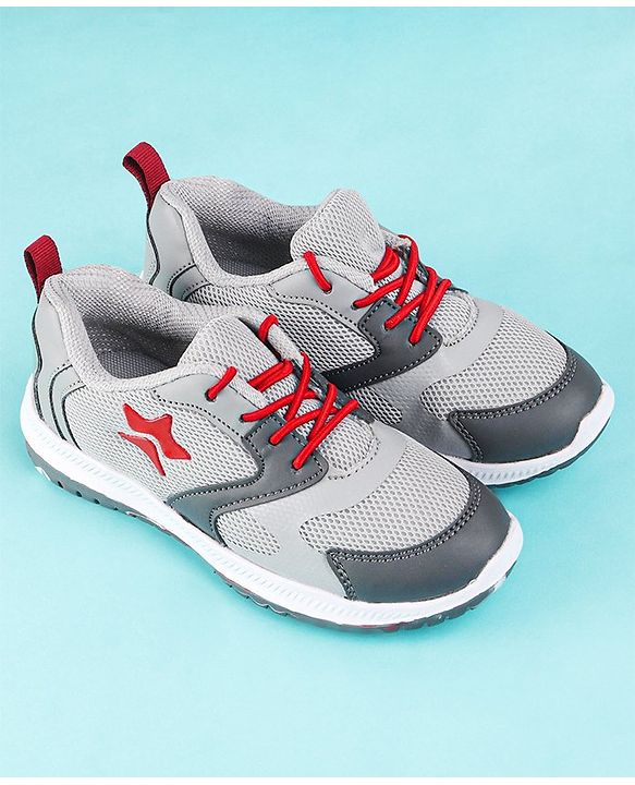 Cute Walk by Babyhug Slip On Color Block Sneakers - Grey