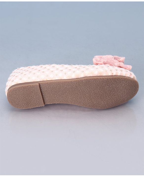 Pine Kids Belly Shoes Bow Applique - Pink