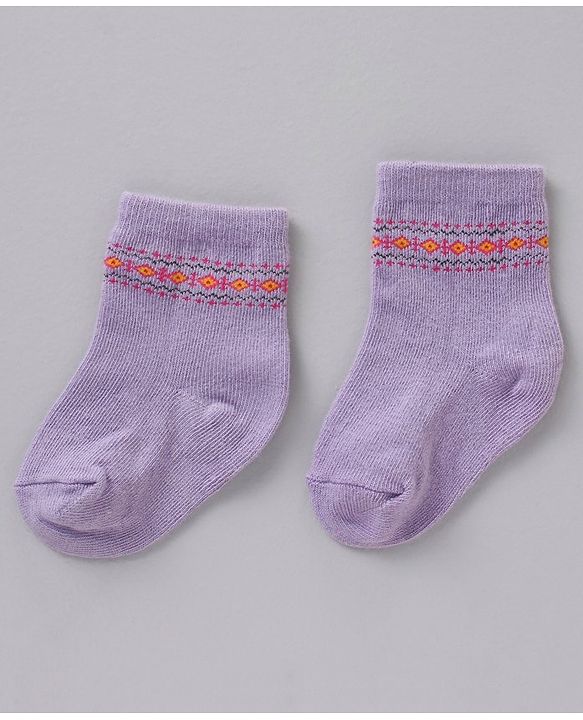 Cute Walk by Babyhug Ankle Length Antibacterial Socks Pack Of 3 - Multicolur
