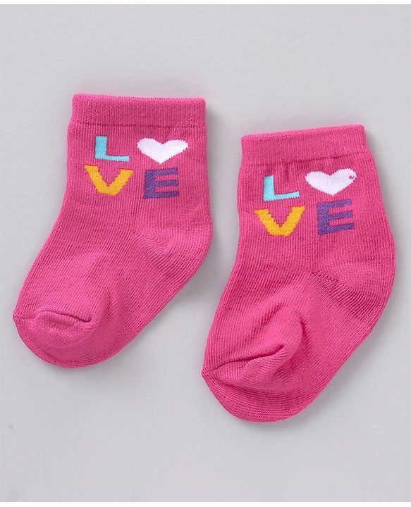 Cute Walk by Babyhug Cotton Knit Regular Length Antibacterial Socks Multiple Designs Pack Of 5 - Multicolour
