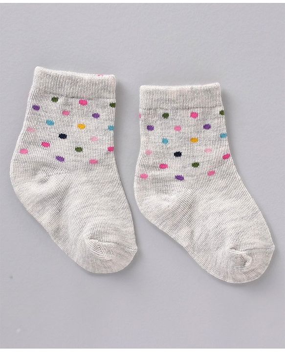 Cute Walk by Babyhug Cotton Knit Regular Length Antibacterial Socks Multiple Designs Pack Of 5 - Multicolour