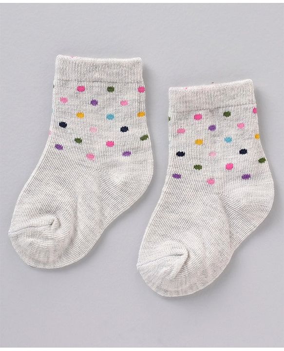 Cute Walk by Babyhug Cotton Knit Regular Length Antibacterial Socks Multiple Designs Pack Of 5 - Multicolour