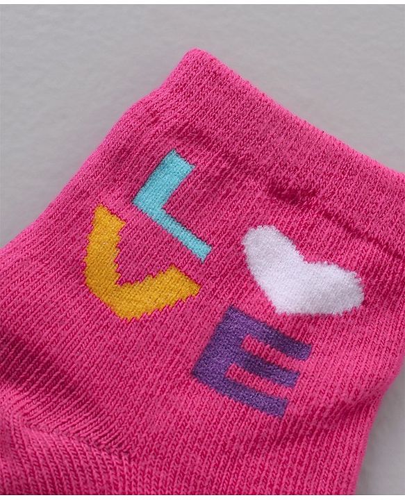 Cute Walk by Babyhug Cotton Knit Regular Length Antibacterial Socks Multiple Designs Pack Of 5 - Multicolour