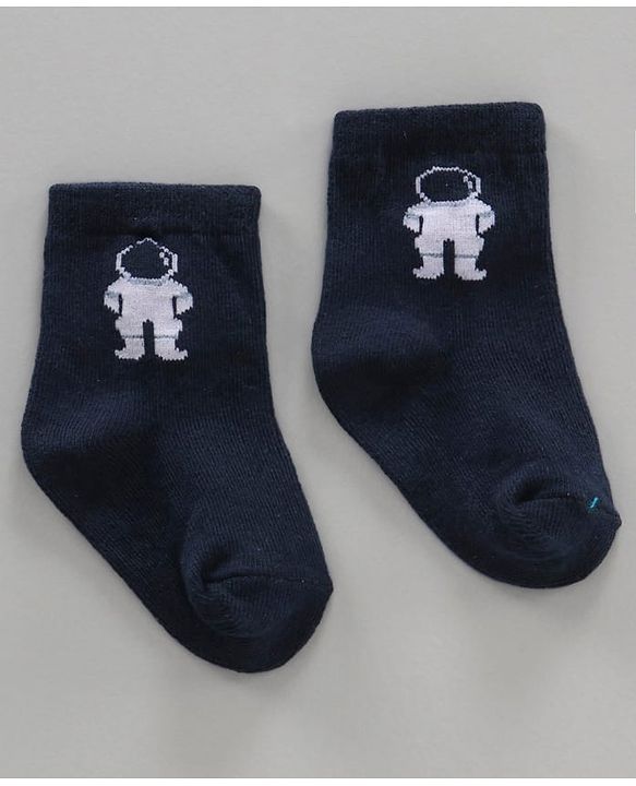 Cutewalk by Babyhug Ankle Length Anti-bacterial Cotton Blend Knit Socks Design Pack of 3 - Multicolour