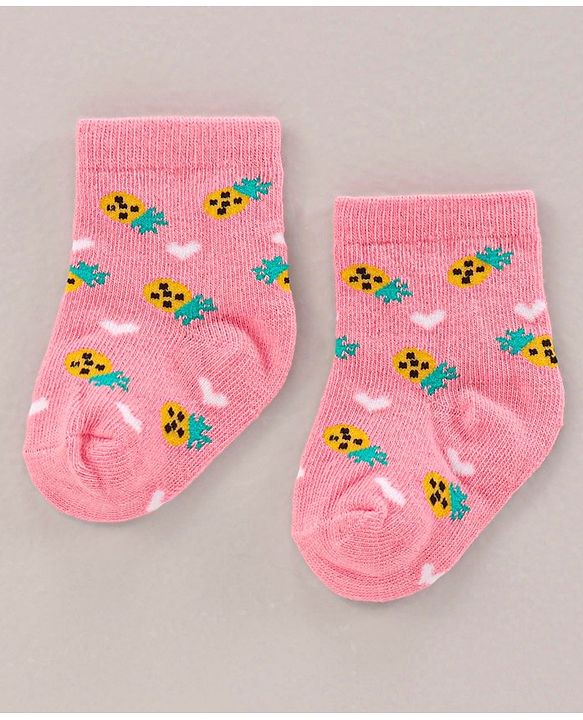 Cute Walk by Babyhug Ankle Length Antibacterial Socks Printed Pack Of 3 - Multicolour