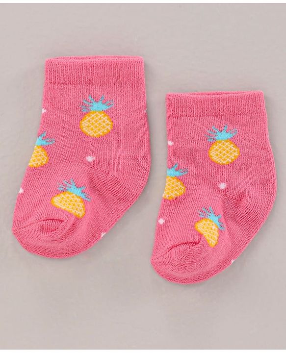 Cute Walk by Babyhug Ankle Length Antibacterial Socks Printed Pack Of 3 - Multicolour