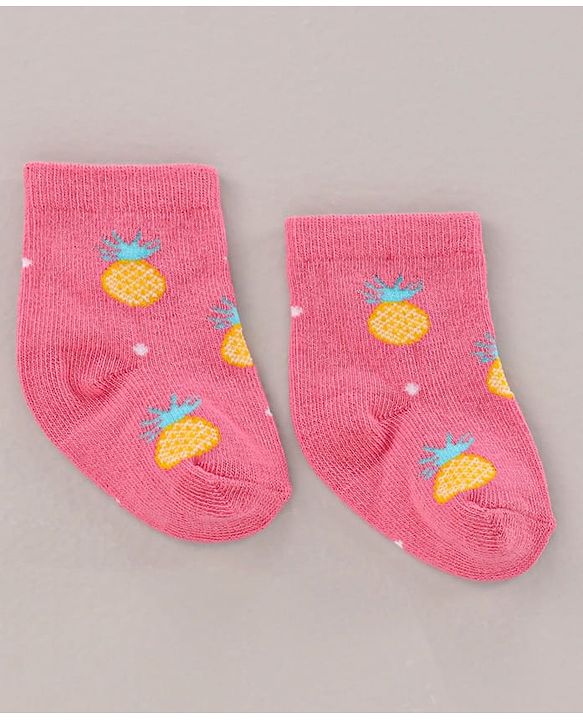 Cute Walk by Babyhug Ankle Length Antibacterial Socks Printed Pack Of 3 - Multicolour