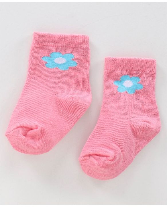 Cute Walk by Babyhug Ankle Length Anti-Bacterial Socks Multi Pattern Pack Of 3 - Multicolor