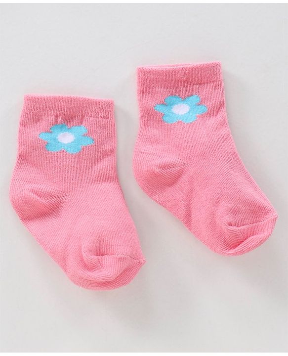 Cute Walk by Babyhug Ankle Length Anti-Bacterial Socks Multi Pattern Pack Of 3 - Multicolor