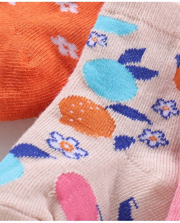 Cute Walk by Babyhug Ankle Length Anti-Bacterial Socks Multi Pattern Pack Of 3 - Multicolor