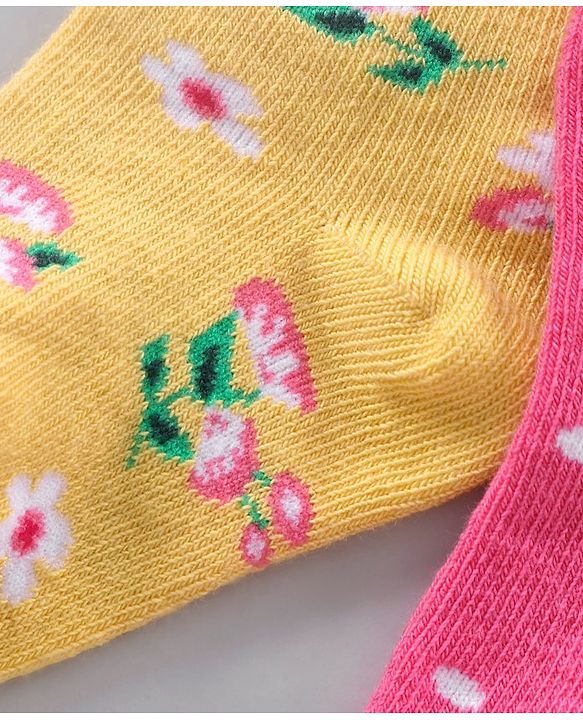 Cute Walk by Babyhug Ankle Length Anti-Bacterial Socks Multi Pattern Pack Of 3 - Multicolor