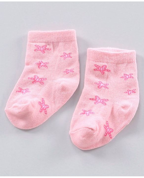 Cutewalk By Babyhug Anti Bacterial Ankle Length Polka Dot Socks Pack Of 3 - Pink Blue