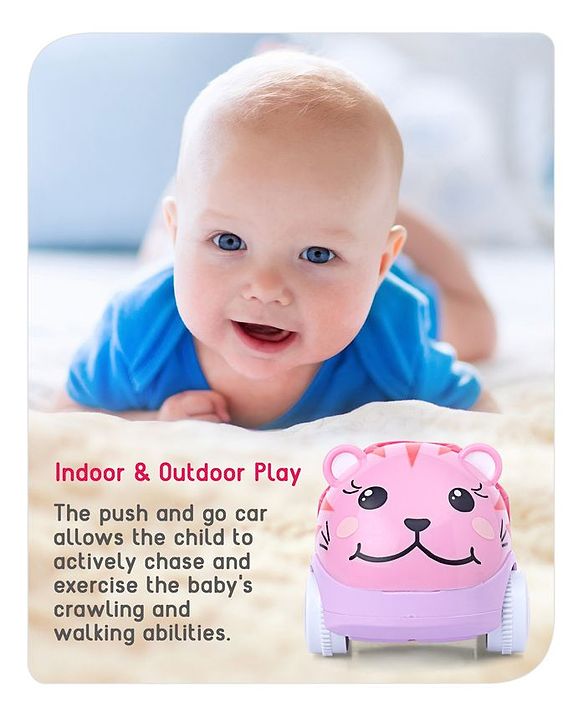 Babyhug Premium Hippo Free Wheel Car Cum Green Rattle Toy| Fun, Flexible, and Soothing Rattle Toy for Kids|Gifting Toy| Child Safe Material| Improves Motor Skills| Early Development Toys for 3+ Years| Non-Toxic| BIS Certified