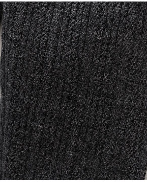 Babyhug Full Length Solid Color Thermal Legging - Dark Grey
