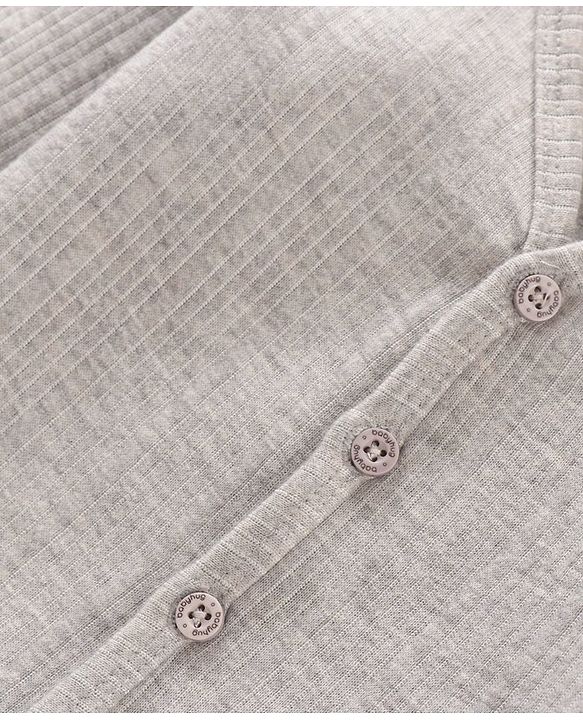 Babyhug Full Sleeves Solid Color Thermal Vest -  Grey