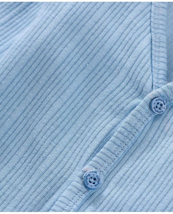 Babyhug Full Sleeves Solid Color Thermal Vest - Blue