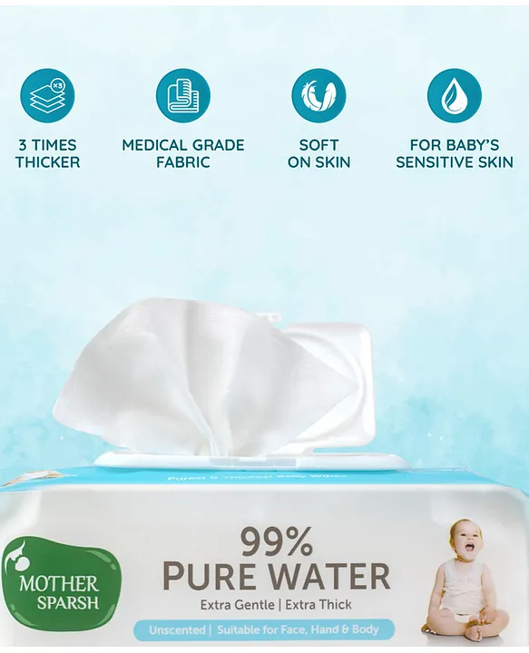 99% Water Wipes - Higher Level of Purity